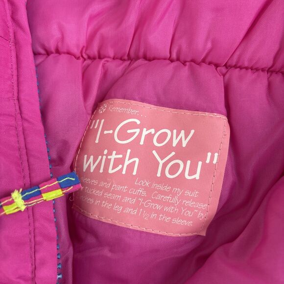 Obermeyer Grow with You Snow Ski Set 3 Pc Jacket Bib Pants Fleece Girls 7 Pink - Picture 12 of 16
